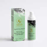 Ada's Hydrating Serum packaging with serum bottle on a light gray background
