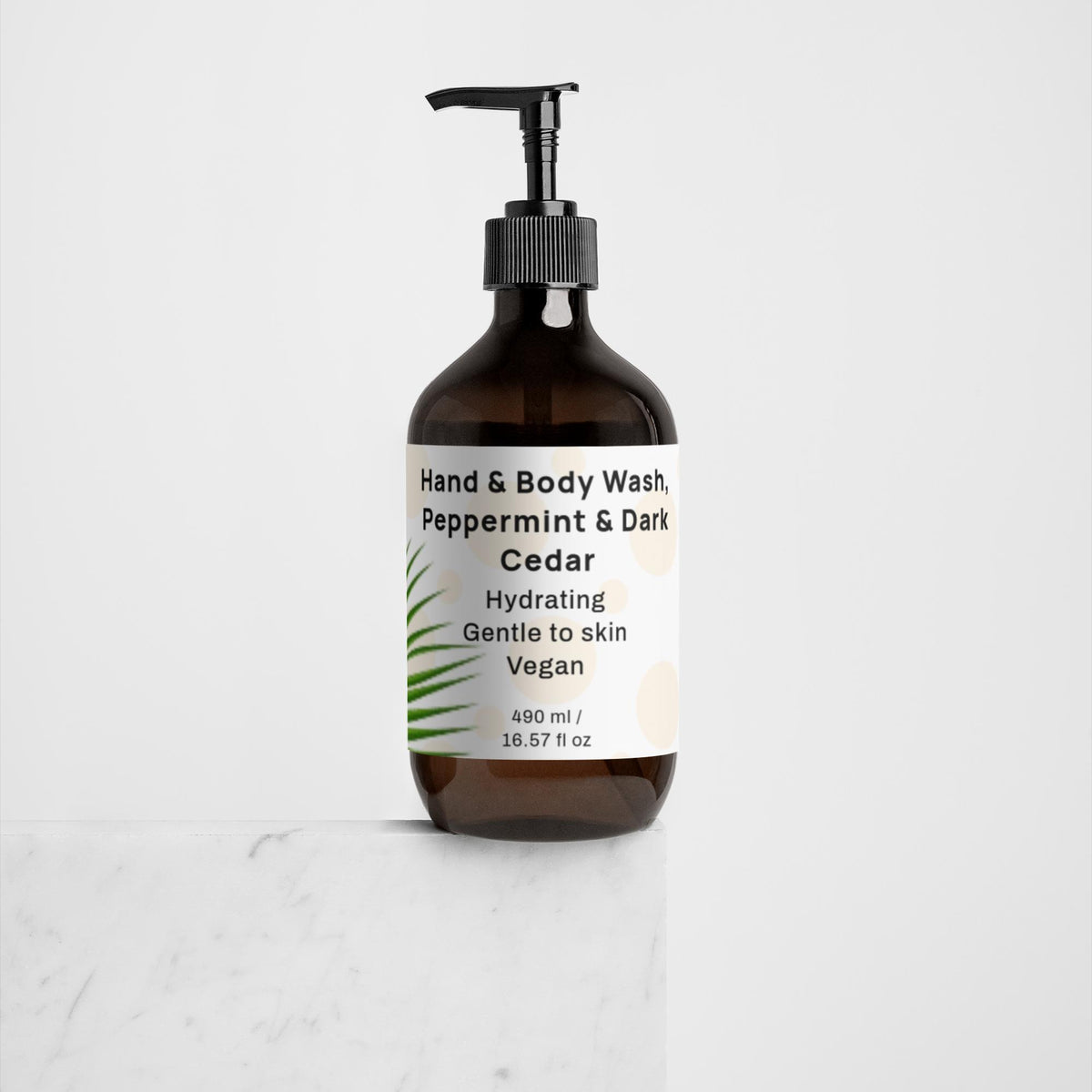 Hand & Body Wash, Peppermint & Dark Cedar