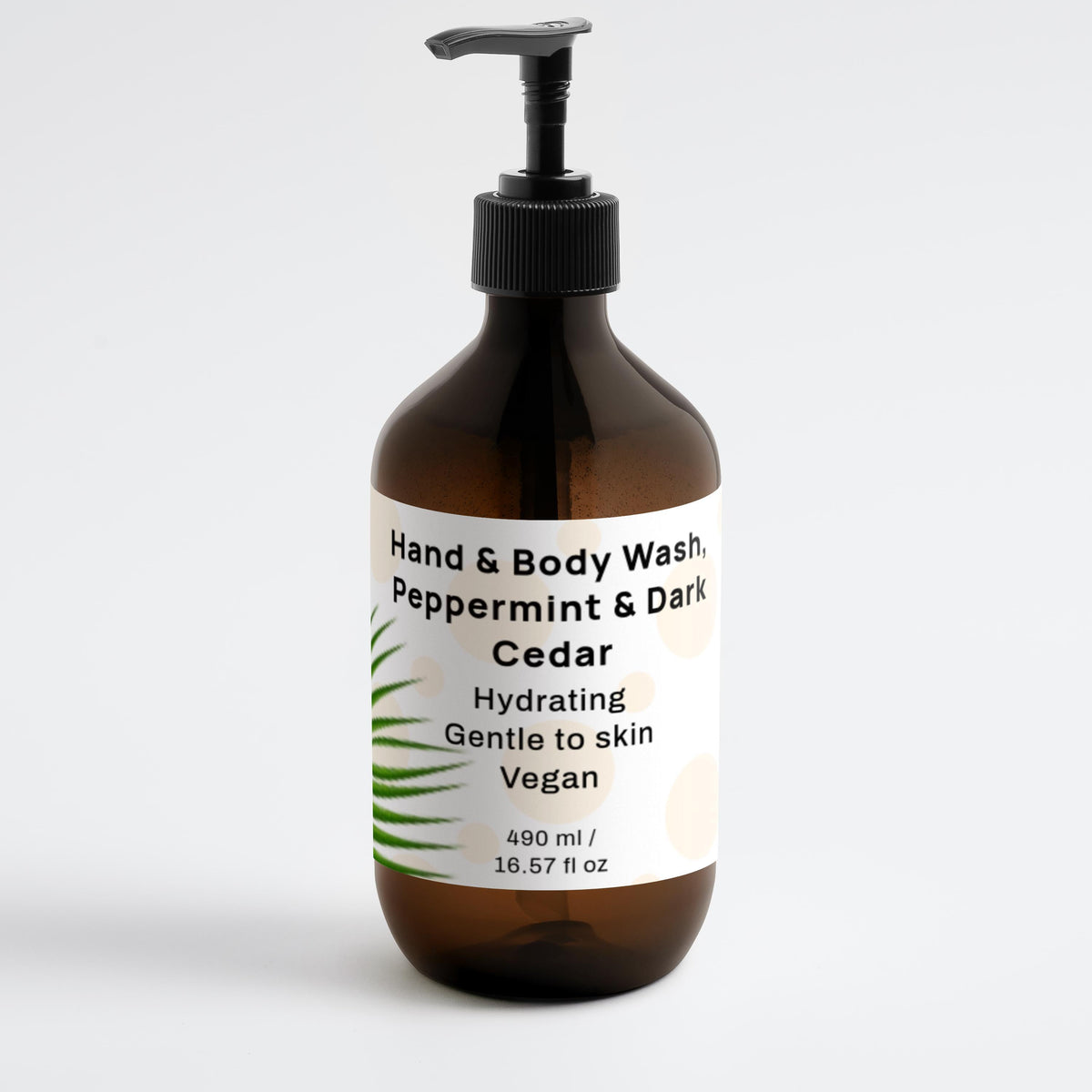 Hand & Body Wash, Peppermint & Dark Cedar