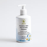 Bottle of Ada's Sensitive Skin Face & Body Cleanser on a white background